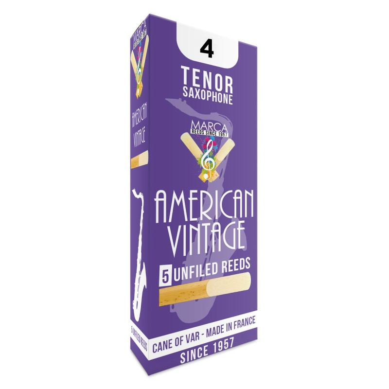 Marca MAAV640-05 AMERICAN VINTAGE, Reeds for Bb-Tenor Saxophone, 5 Pack, #4.0