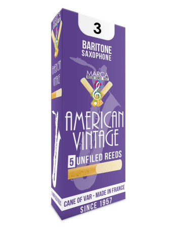 Marca MAAV730-05 AMERICAN VINTAGE, Reeds for Eb-Baritone Saxophone, 5 Pack, #3.0