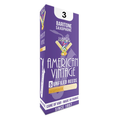Marca MAAV730-05 AMERICAN VINTAGE, Reeds for Eb-Baritone Saxophone, 5 Pack, #3.0