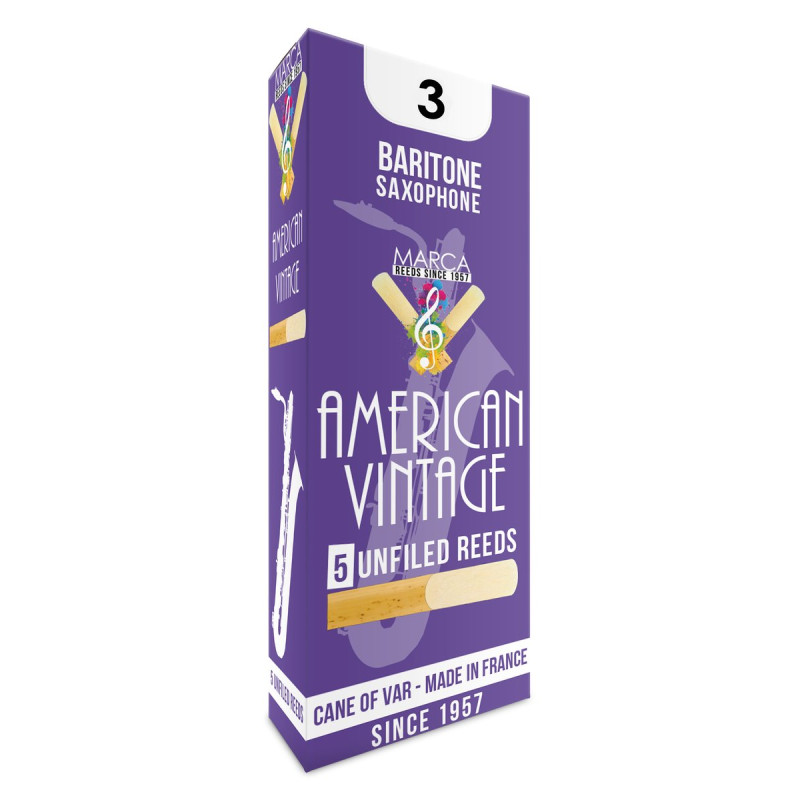 Marca MAAV730-05 AMERICAN VINTAGE, Reeds for Eb-Baritone Saxophone, 5 Pack, #3.0