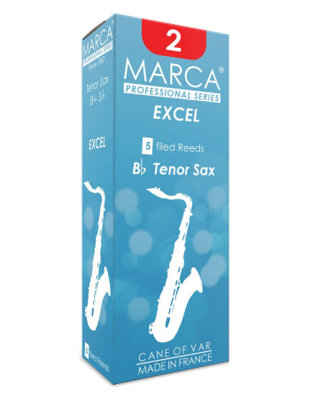 Marca MAEX620-05 EXCEL, Reeds for Bb-Tenor Saxophone, 5 Pack, #2.0