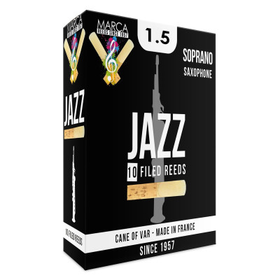 Marca MAJZ315-10 JAZZ FILED, Reeds for Bb-Soprano Saxophone, 10 Pack, #1.5