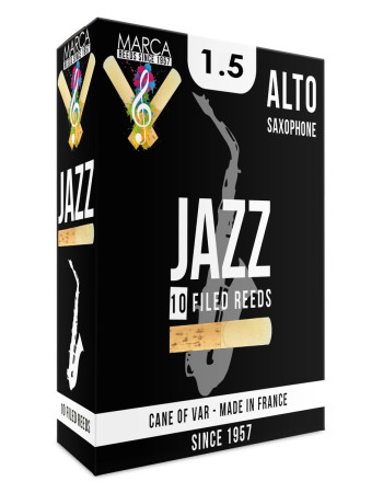 Marca MAJZ415-10 JAZZ FILED, Reeds for Eb-Alto Saxophone, 10 Pack, #1.5