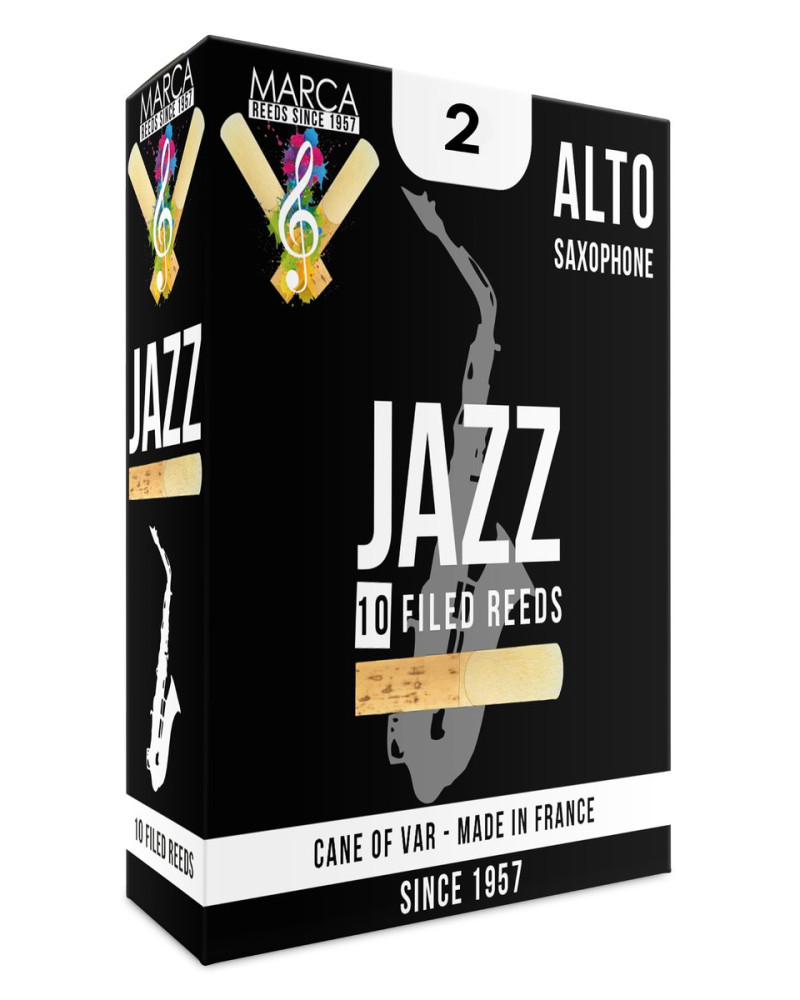 Marca MAJZ420-10 JAZZ FILED, Reeds for Eb-Alto Saxophone, 10 Pack, #2.0