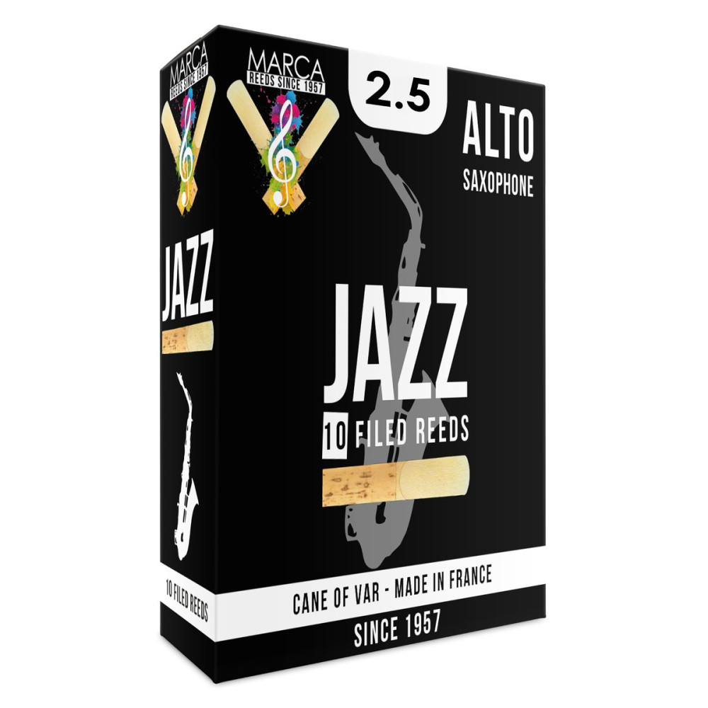 Marca MAJZ425-10 JAZZ FILED, Reeds for Eb-Alto Saxophone, 10 Pack, #2.5