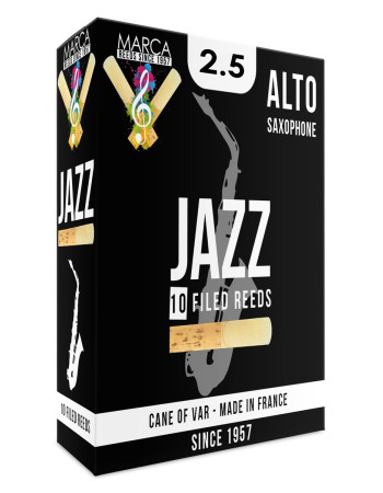 Marca MAJZ425-10 JAZZ FILED, Reeds for Eb-Alto Saxophone, 10 Pack, #2.5