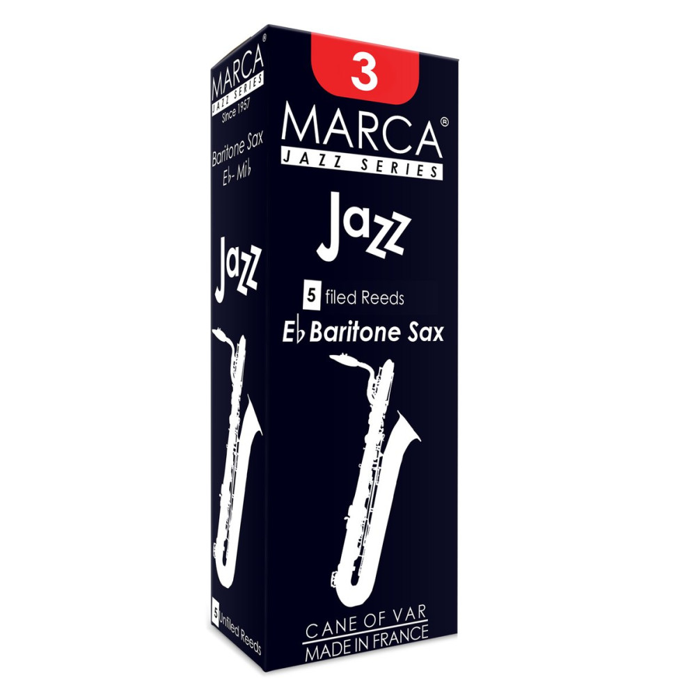 Marca MAJZ730-05 JAZZ FILED, Reeds for Eb-Baritone Saxophone, 5 Pack, #3.0