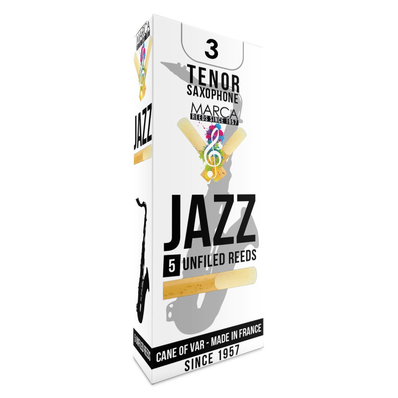 Marca MAJZU635-05 JAZZ UNFILED, Reeds for Bb-Tenor Saxophone, 5 Pack, #3.5