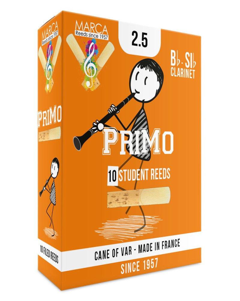 Marca MAPO225-10 PRIMO, Reeds for Bb-Clarinet, 10 Pack, #2.5