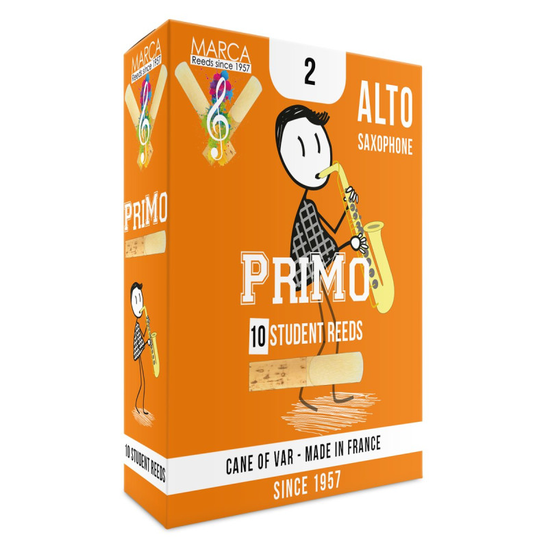 Marca MAPO420-10 PRIMO, Reeds for Eb-Alto Saxophone, 10 Pack, #2.0