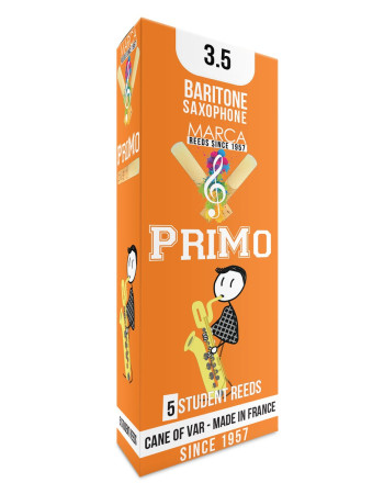 Marca MAPO735-05 PRIMO, Reeds for Eb-Baritone Saxophone, 5 Pack, #3.5