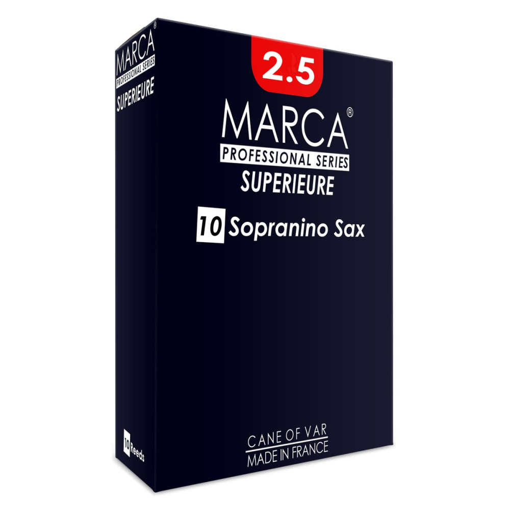 Marca MASP025-10 SUPERIEURE, Reeds for Eb-Sopranino Saxophone, 10 Pack, #2.5