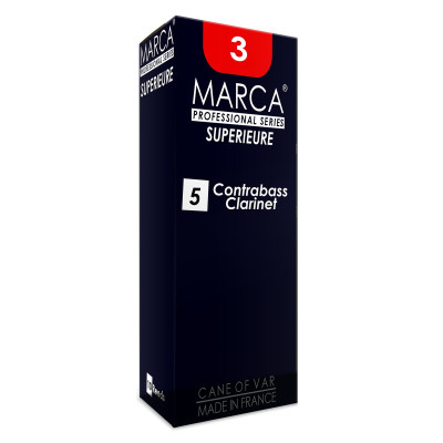 Marca MASP930-05 SUPERIEURE, Reeds for Contrabass Clarinet, 5 Pack, #3.0