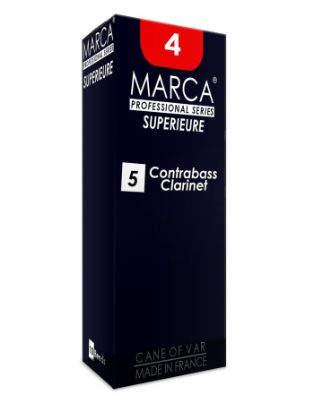 Marca MASP940-05 SUPERIEURE, Reeds for Contrabass Clarinet, 5 Pack, #4.0