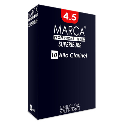 Marca MASPA45-10 SUPERIEURE, Reeds for Alto Clarinet, 10 Pack, #4.5