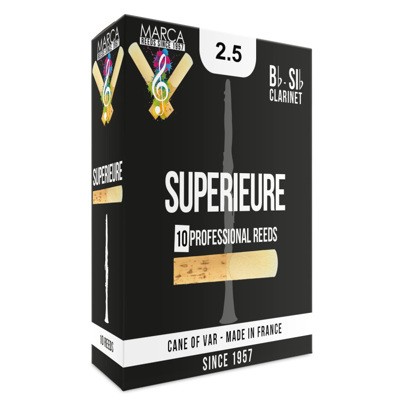 Marca MASPG30-10 SUPERIEURE, Reeds for Bb-Clarinet German, 10 Pack, #3.0