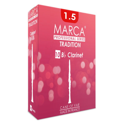 Marca MATR215-10 TRADITION, Reeds for Bb-Clarinet, 10 Pack, #1.5