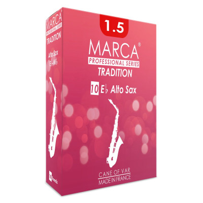 Marca MATR415-10 TRADITION, Reeds for Eb-Alto Saxophone, 10 Pack, #1.5