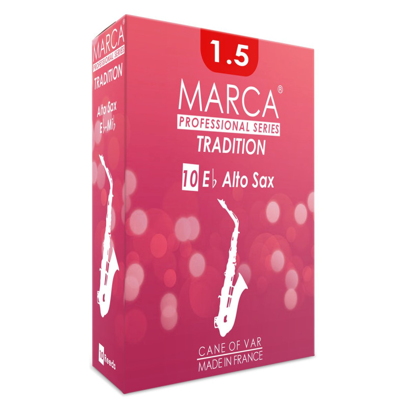 Marca MATR415-10 TRADITION, Reeds for Eb-Alto Saxophone, 10 Pack, #1.5