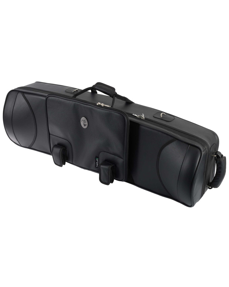 Marcus Bonna MB Double Trombone Case (Tenor and Alto), Black Leather