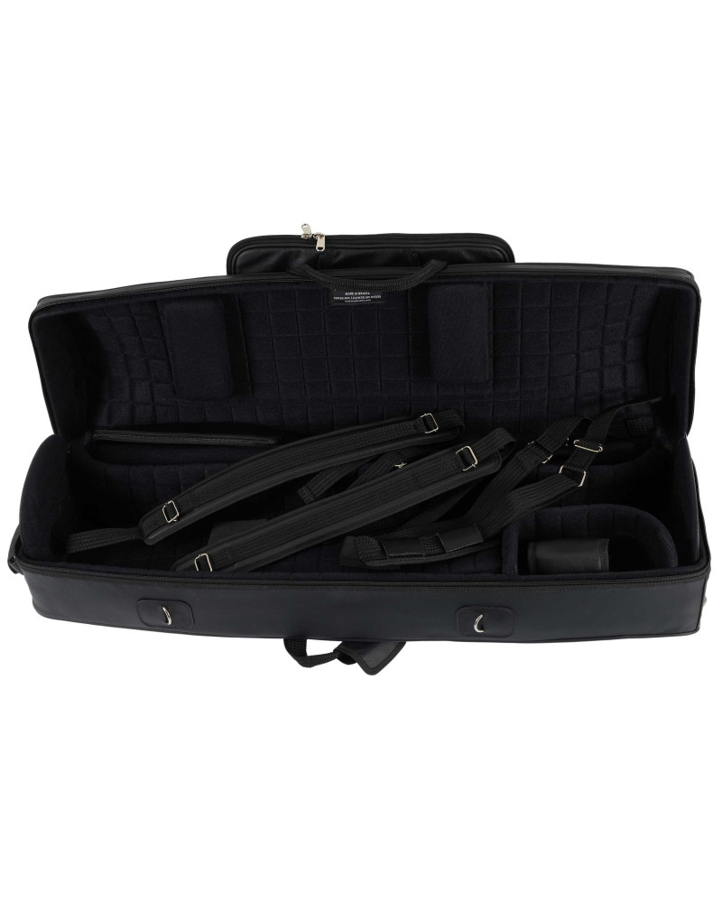 Marcus Bonna MB Double Trombone Case (Tenor and Alto), Black Leather