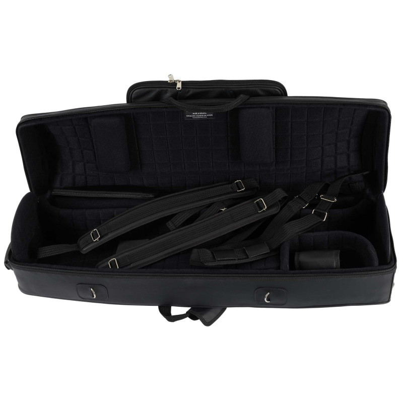 Marcus Bonna MB Double Trombone Case (Tenor and Alto), Black Leather