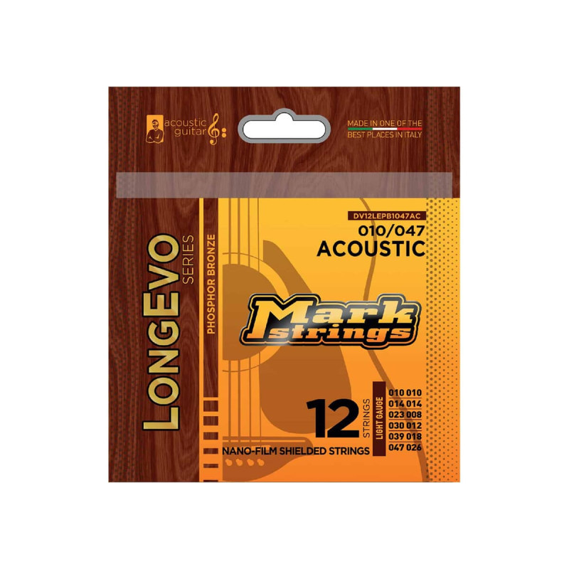 Markbass DV12LEPB1047AC LongEvo Acoustic Phosphor Bronze 12-string 10-47 010 010 014 014 023 008 030 012 039 018 047 026