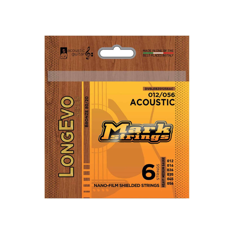 Markbass DV6LEBZ01256AC LongEvo Acoustic 80/20 Bronze 12-56 012 016 026 035 045 056