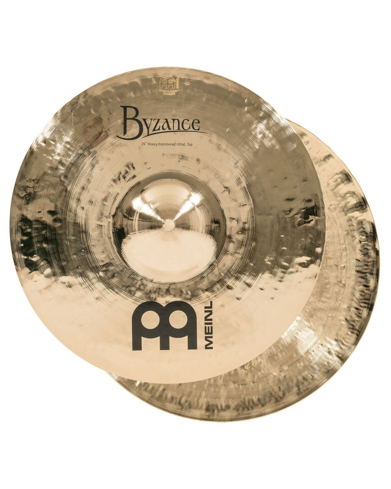 Meinl Cymbals B14HHH-B Byzance Brilliant Heavy Hammered Hihat - 14