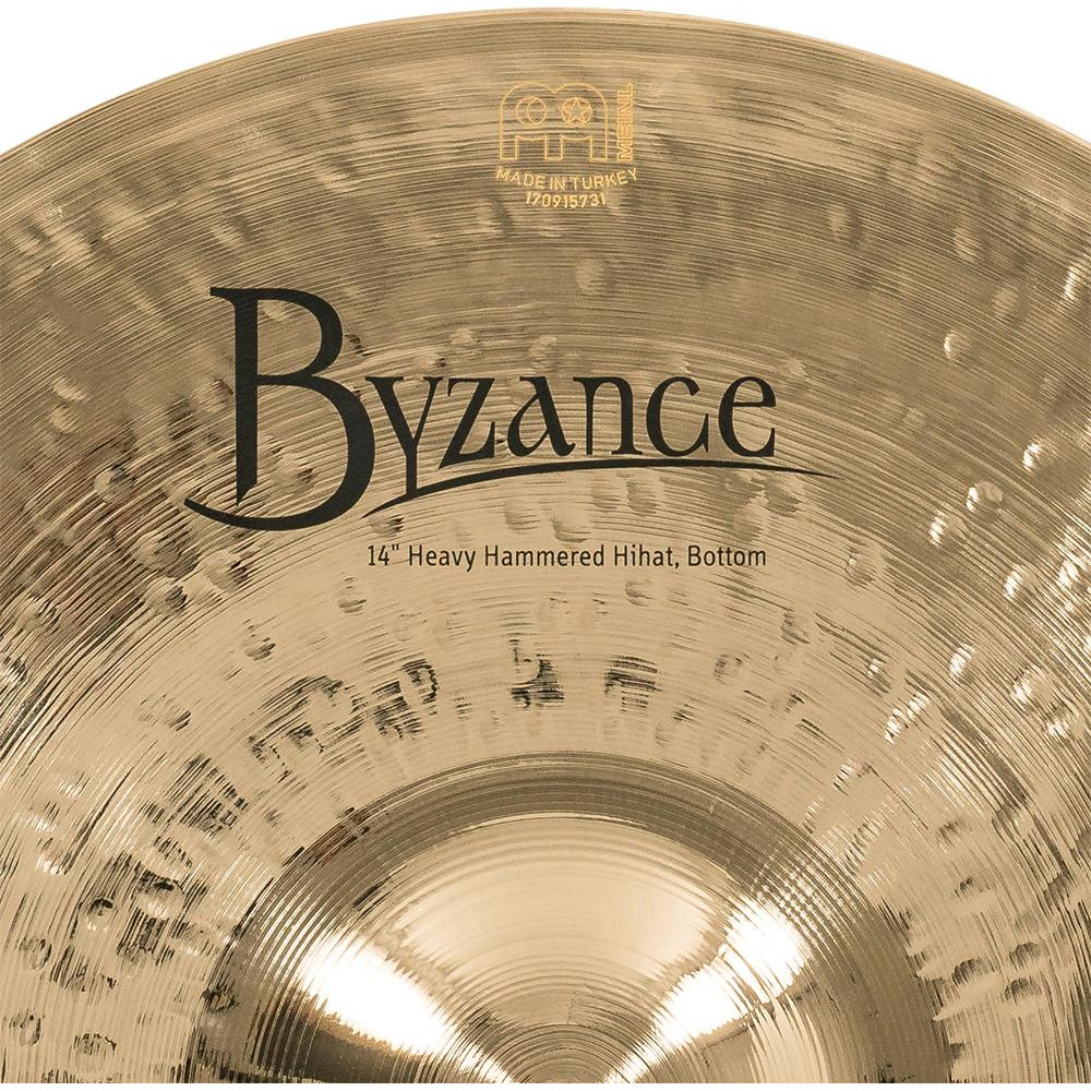 Meinl Cymbals B14HHH-B Byzance Brilliant Heavy Hammered Hihat - 14