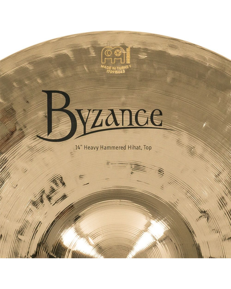 Meinl Cymbals B14HHH-B Byzance Brilliant Heavy Hammered Hihat - 14