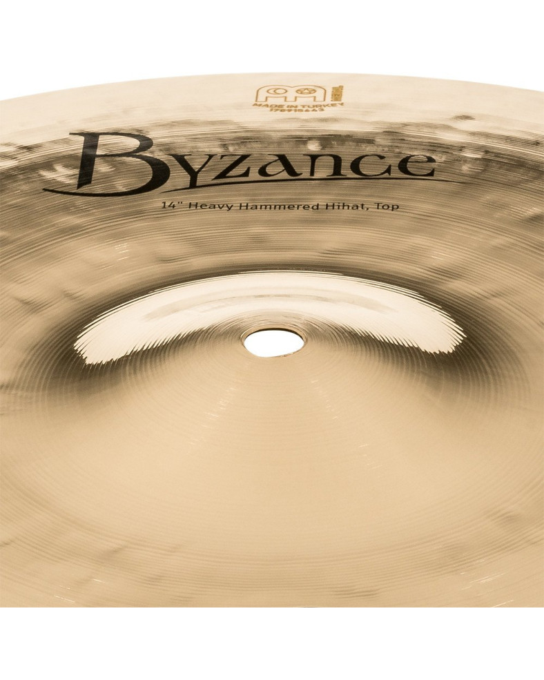 Meinl Cymbals B14HHH-B Byzance Brilliant Heavy Hammered Hihat - 14