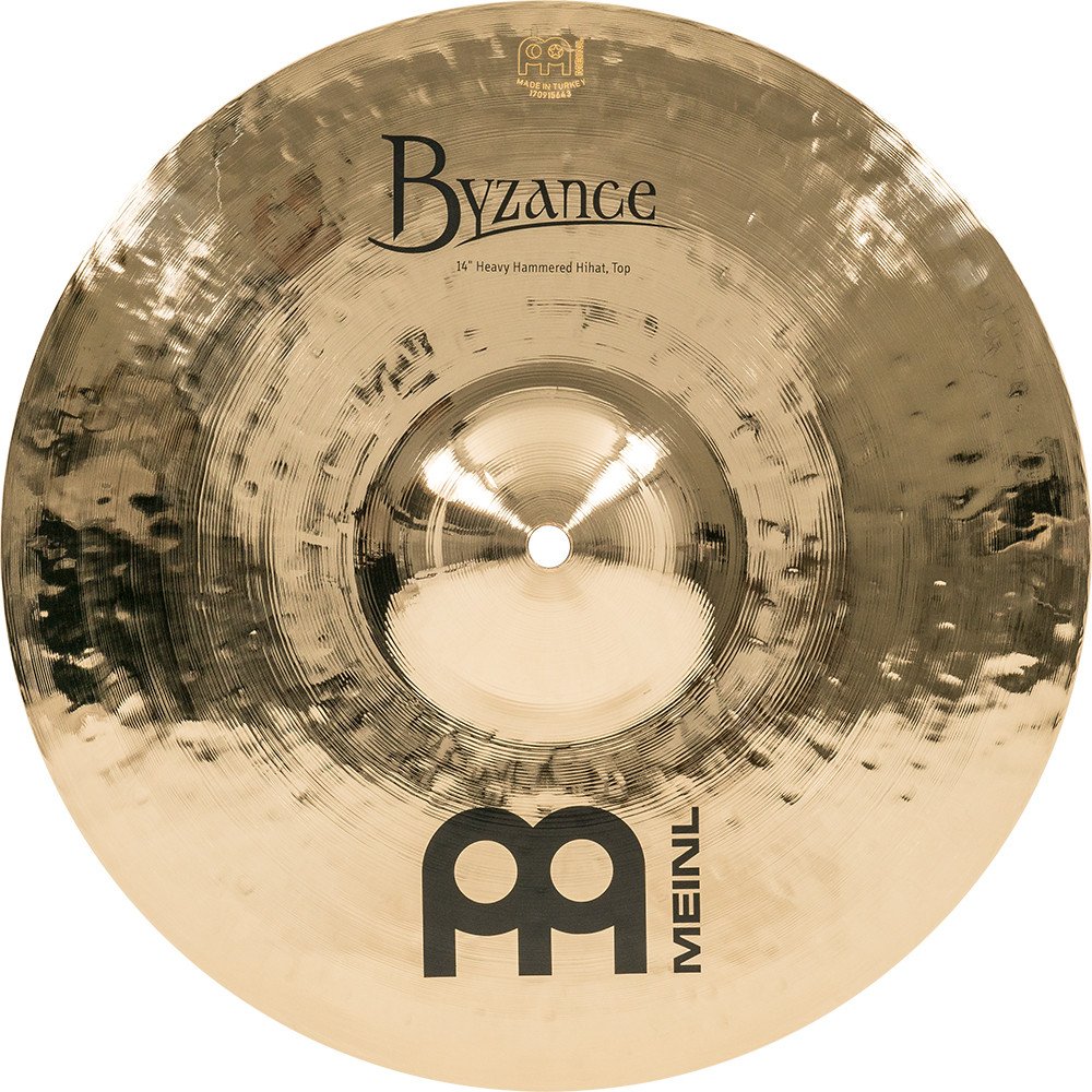 Meinl Cymbals B14HHH-B Byzance Brilliant Heavy Hammered Hihat - 14