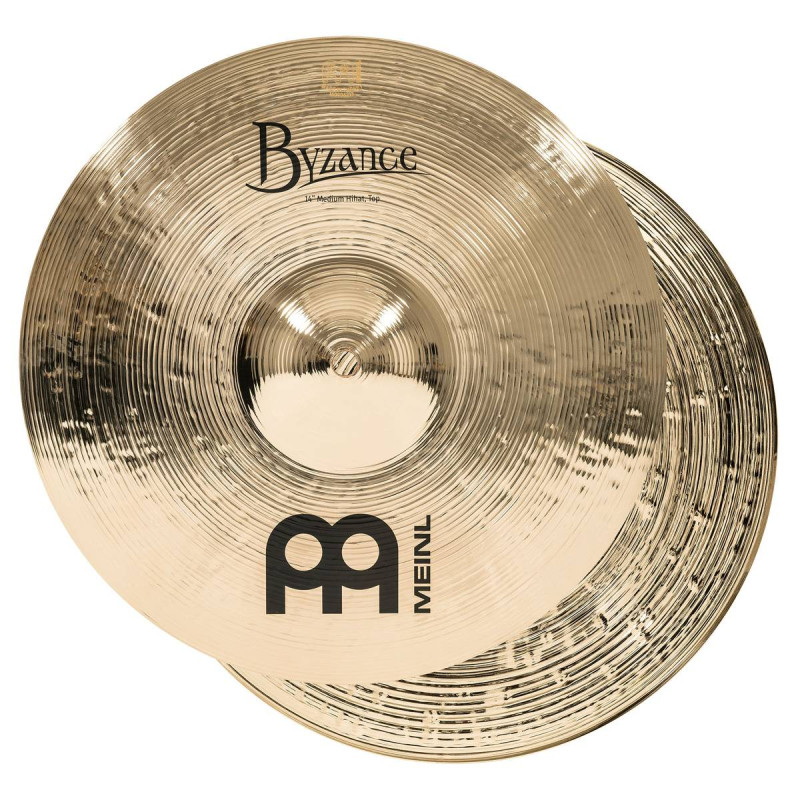 Meinl Cymbals B14MH-B Byzance Brilliant Medium Hihat - 14