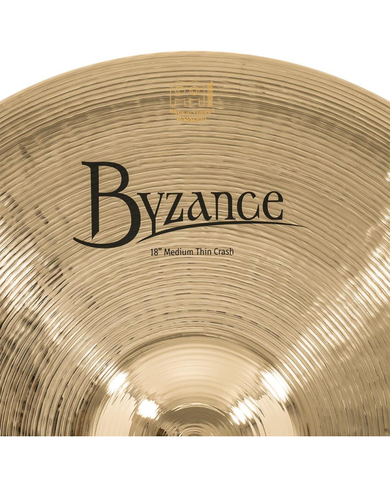 Meinl Cymbals B18MTC-B Byzance Brilliant Medium Thin Crash - 18