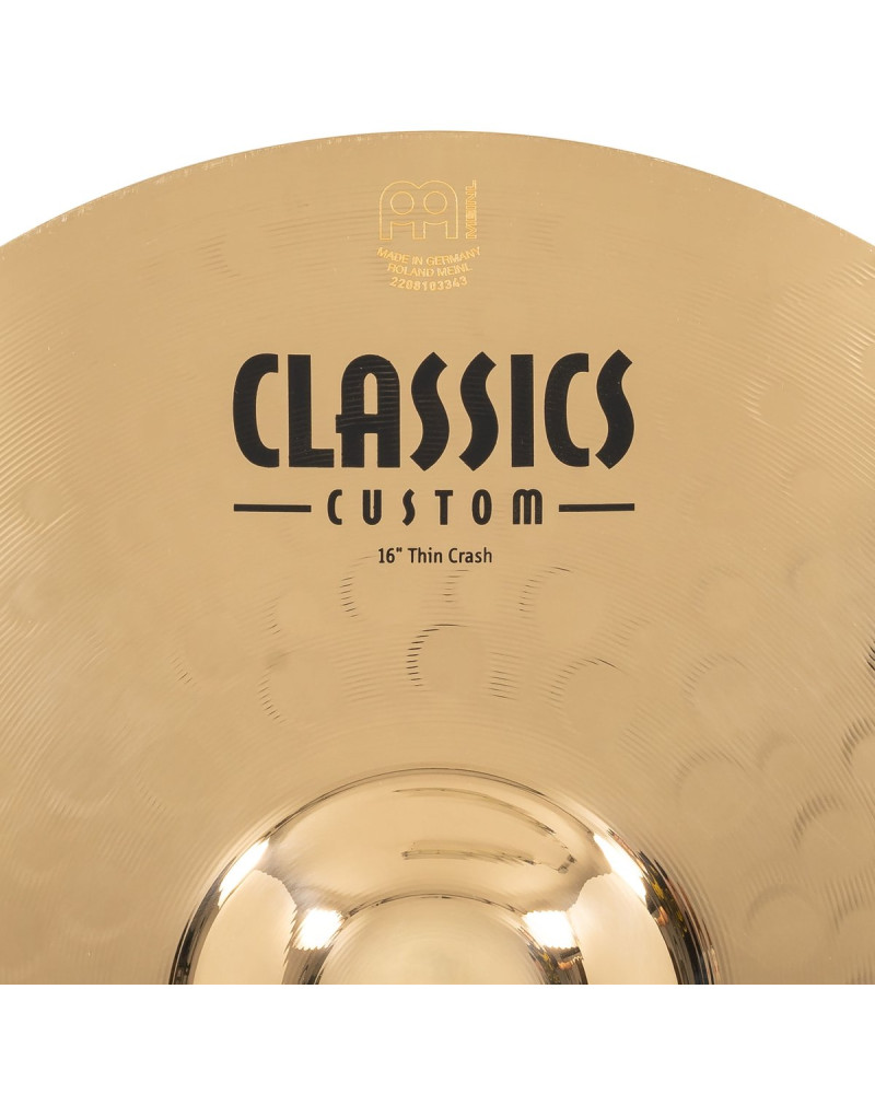 Meinl Cymbals CC16TC-B Classics Custom Brilliant Thin Crash - 16