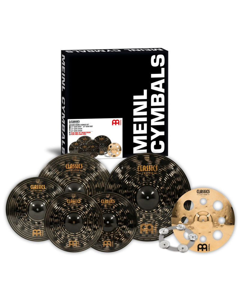 Meinl Cymbals CCD5802 Classics Custom Dark Set 4 pcs. + Ching Ring