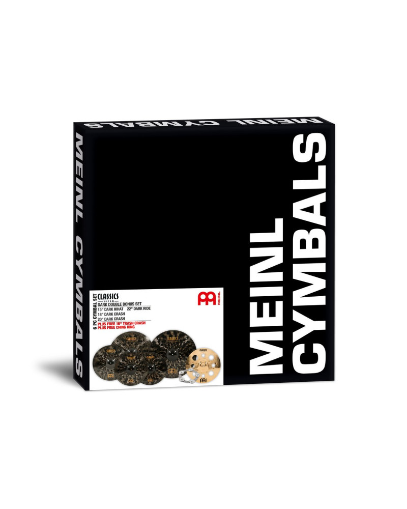 Meinl Cymbals CCD5802 Classics Custom Dark Set 4 pcs. + Ching Ring