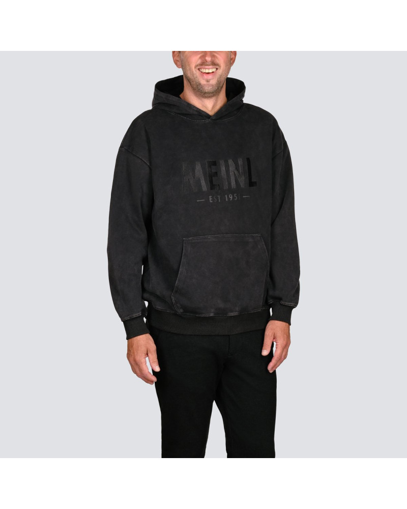 Meinl Cymbals M-HOOD-WB-XS Oversized Hoodie Vintage Logo Denim Gray - Size XS