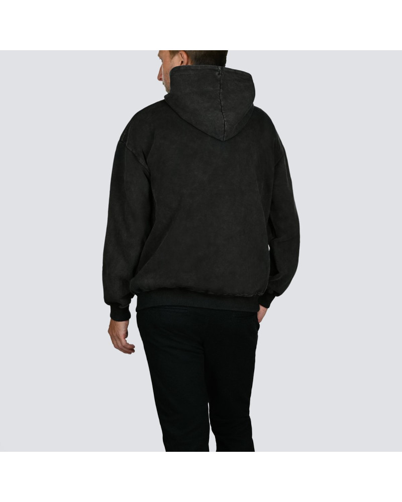 Meinl Cymbals M-HOOD-WB-XS Oversized Hoodie Vintage Logo Denim Gray - Size XS