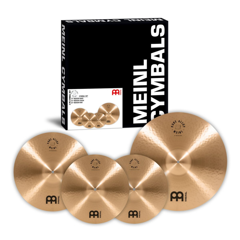 Meinl Cymbals PA141620 Pure Alloy Cymbal Set - 14” / 16” / 20”
