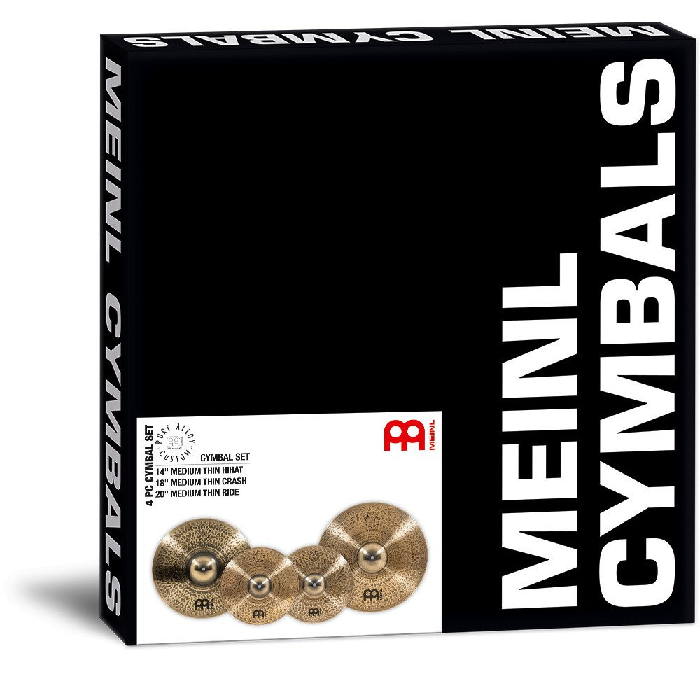 Meinl Cymbals PAC141820 Pure Alloy Custom Cymbal Set - 14” / 18” / 20”