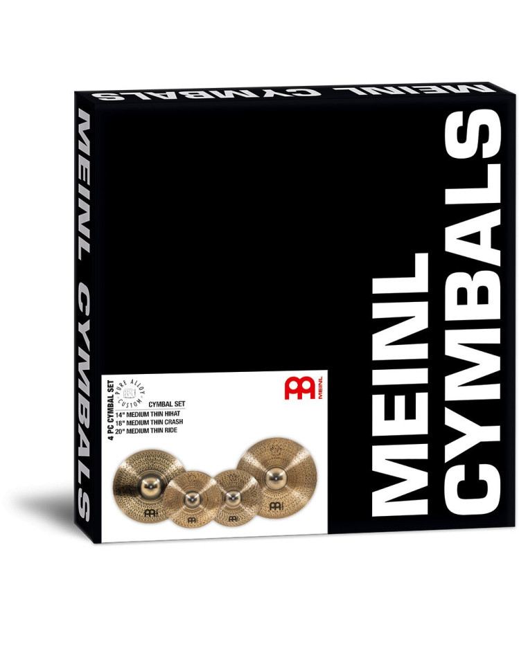 Meinl Cymbals PAC141820 Pure Alloy Custom Cymbal Set - 14” / 18” / 20”