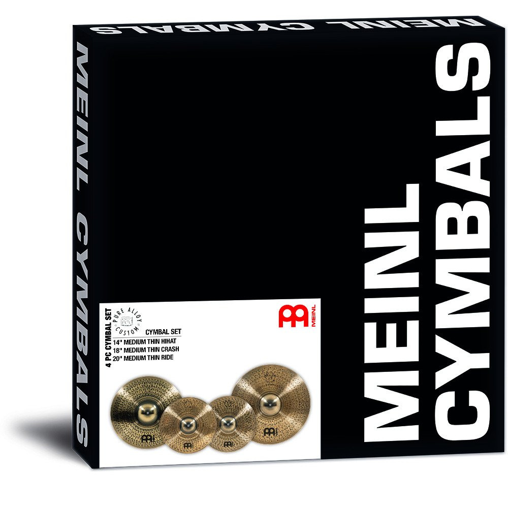Meinl Cymbals PAC141820 Pure Alloy Custom Cymbal Set - 14” / 18” / 20”