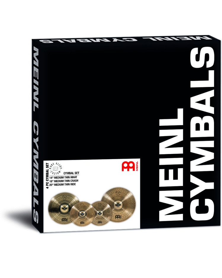 Meinl Cymbals PAC141820 Pure Alloy Custom Cymbal Set - 14” / 18” / 20”