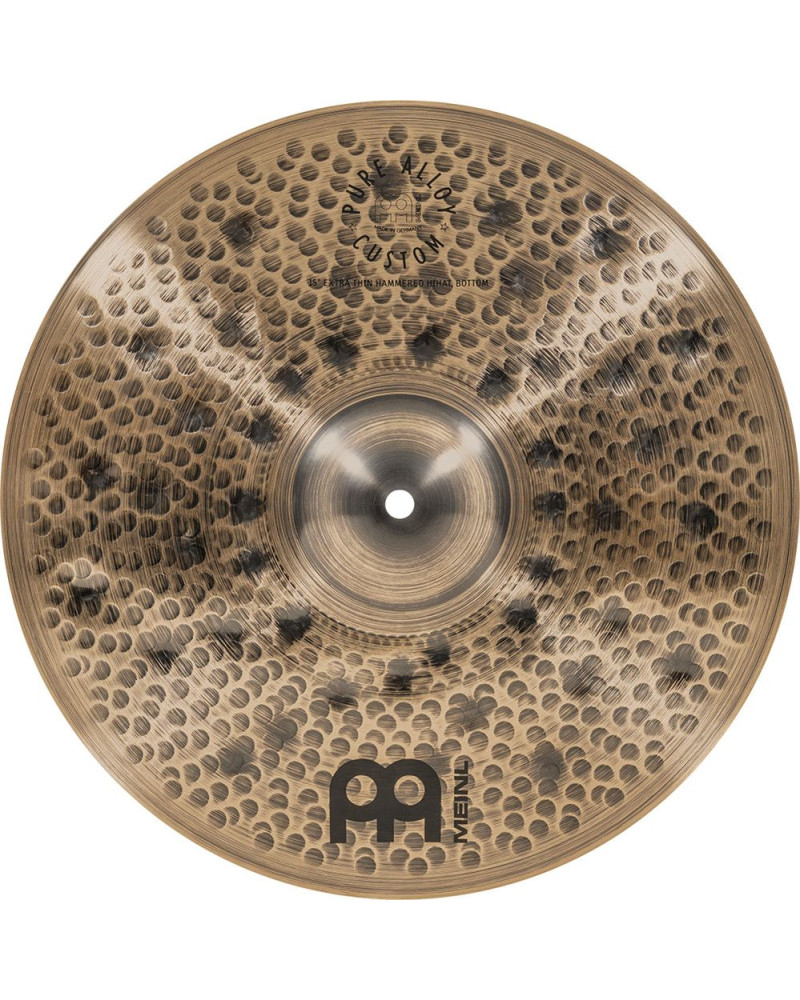 Meinl Cymbals PAC15ETHH Pure Alloy Custom Extra Thin Hammered Hihat - 15
