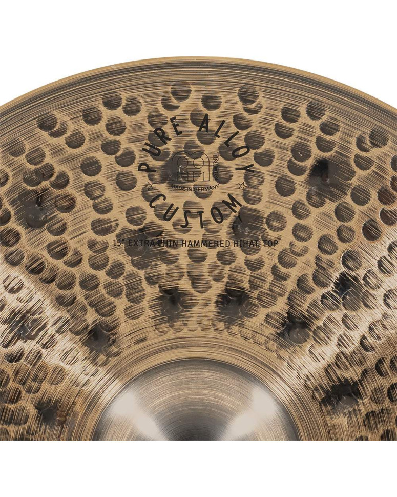 Meinl Cymbals PAC15ETHH Pure Alloy Custom Extra Thin Hammered Hihat - 15