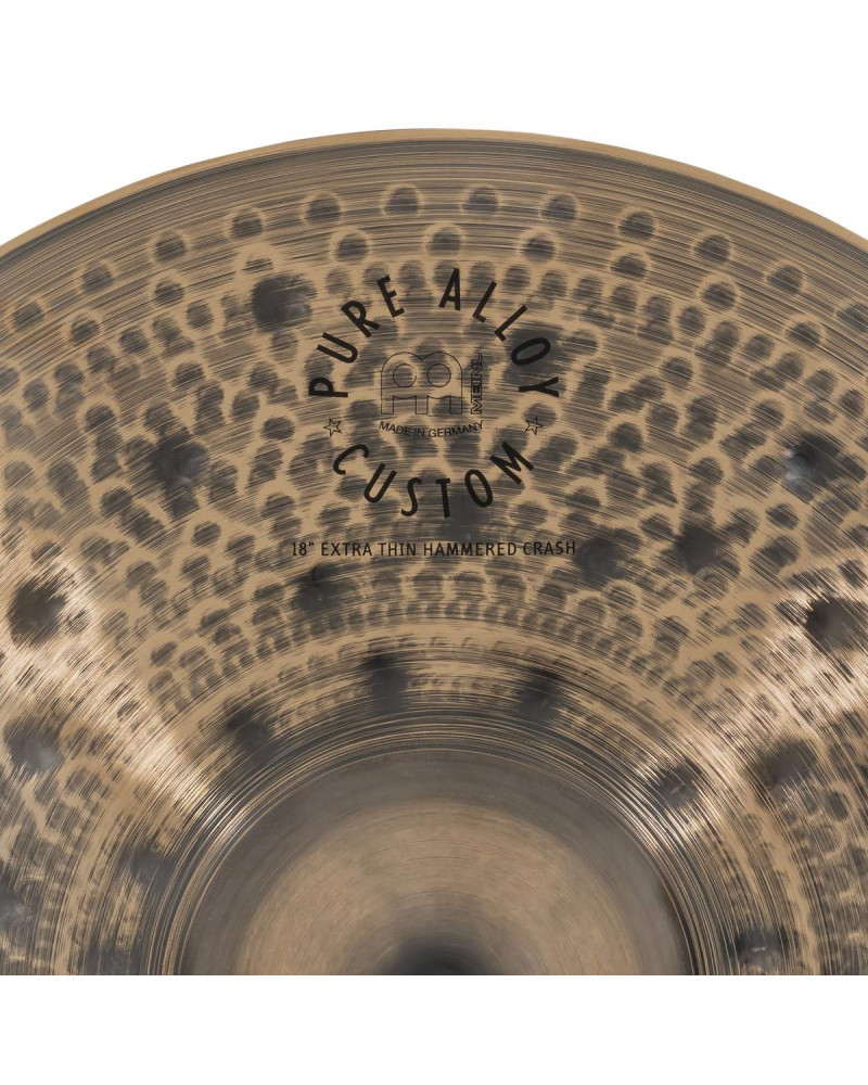 Meinl Cymbals PAC18ETHC Pure Alloy Custom Extra Thin Hammered Crash - 18