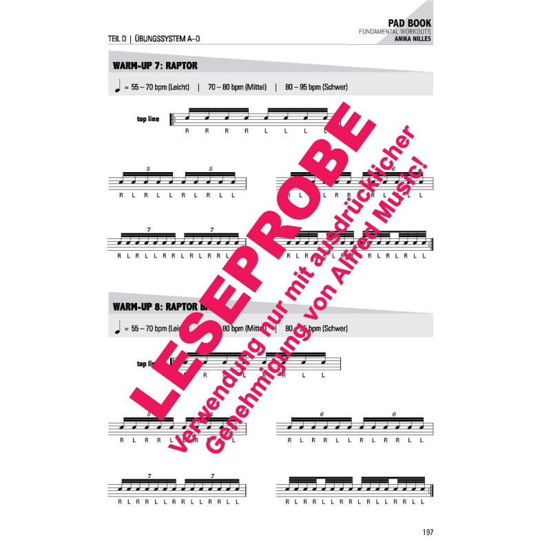 ANIKA NILLES Pad Book / Deutsche Edition - Fundamental Workouts