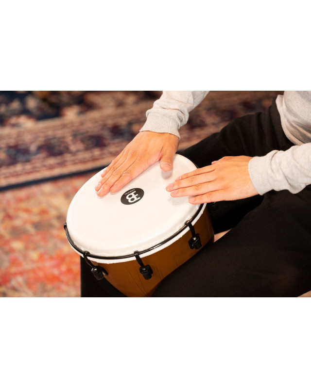 Meinl Percussion ADJ10-BW Alpine Series Synthetic Djembe - 10